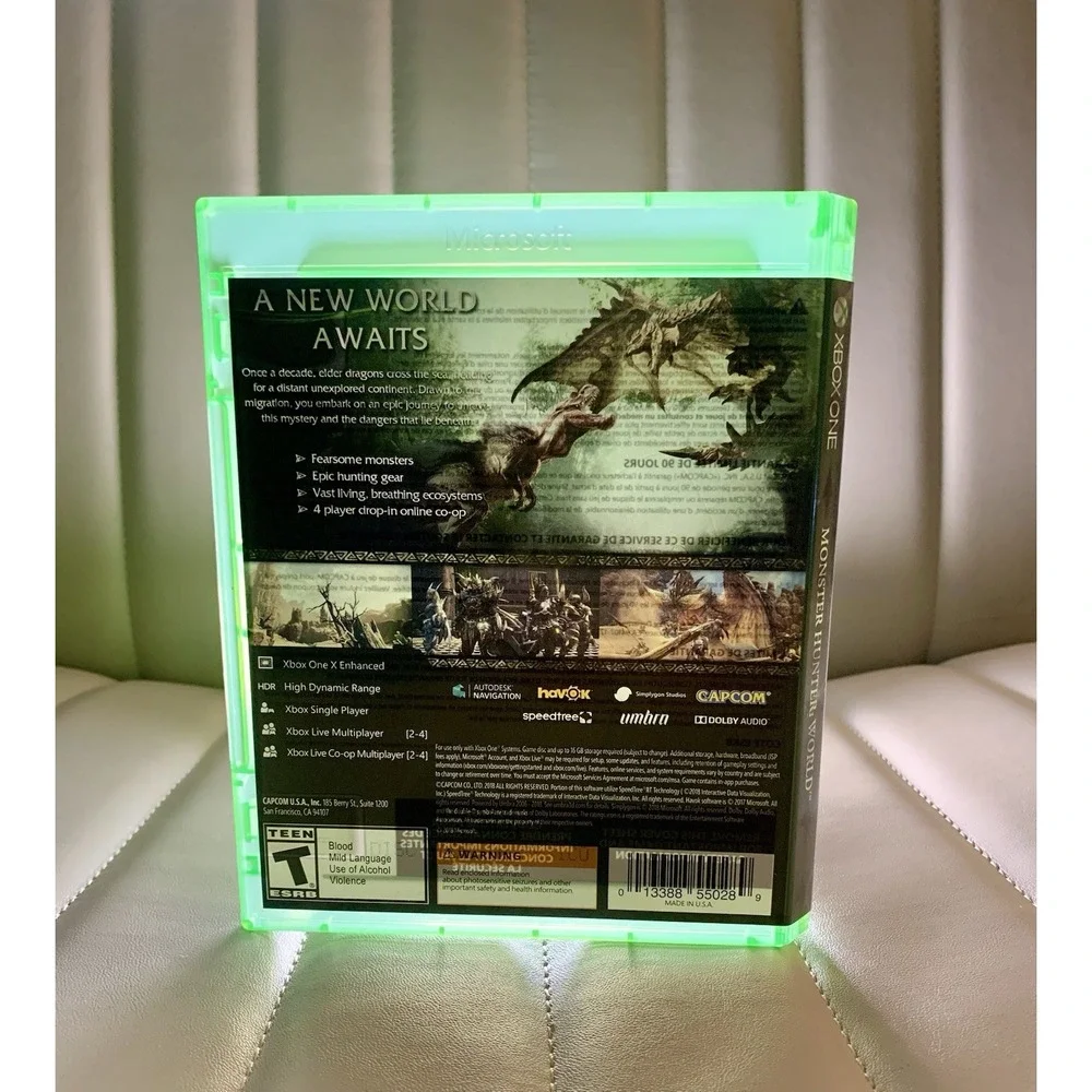 Monster‎ Hunter World Microsoft Xbox One 2018 Tested Working with Case